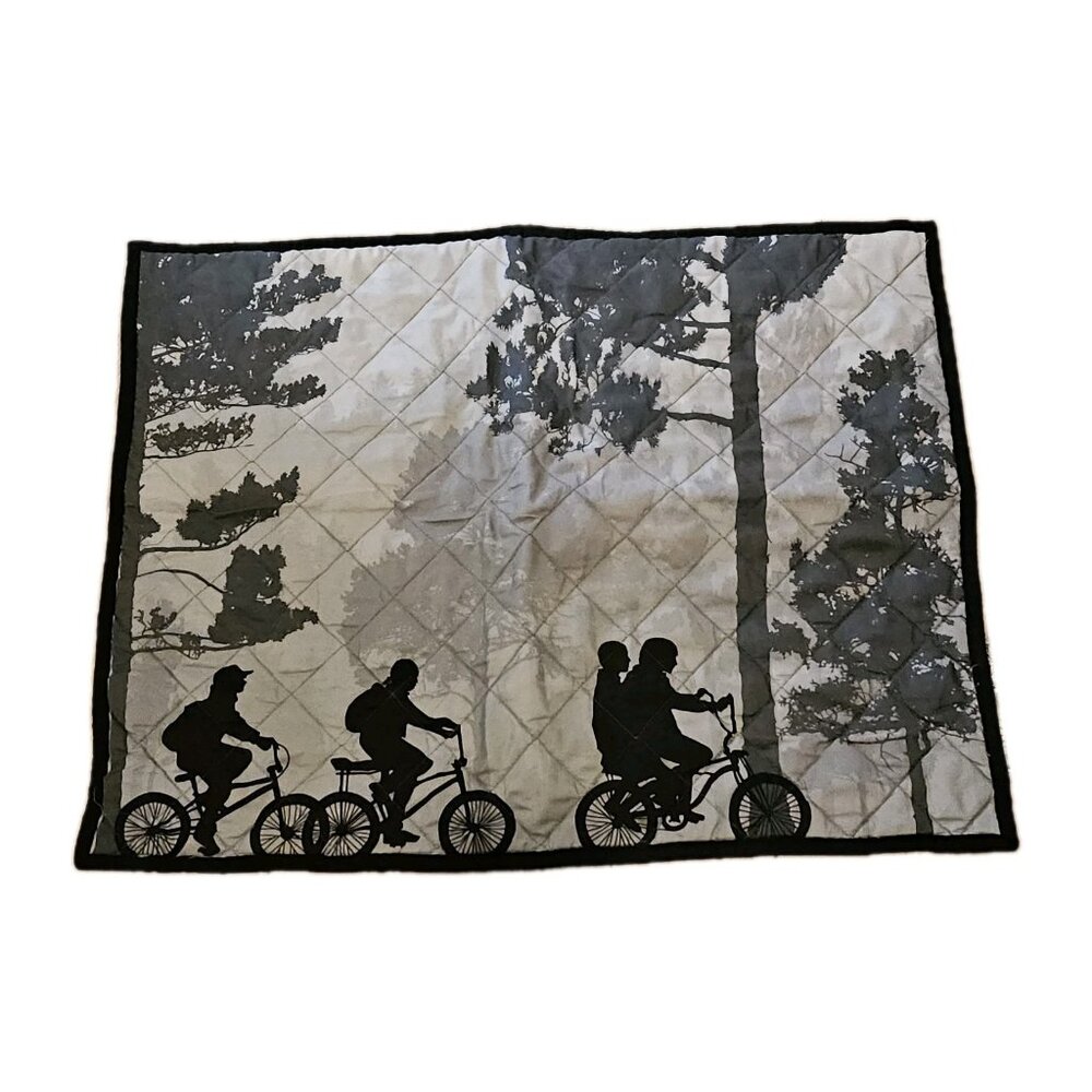 Stranger Things Standard Gray & Black Quilted Pillow Sham